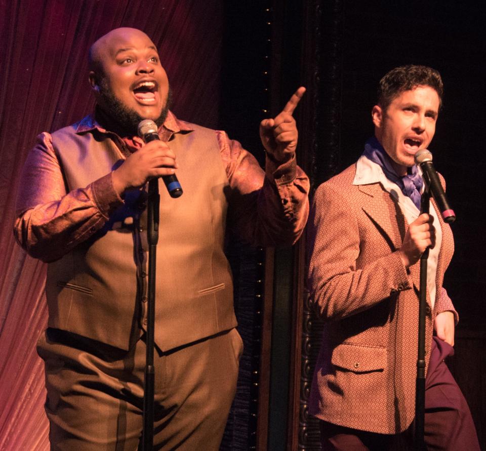 Eddie Weaver, a former FST Acting Apprentice and Michael James Byrne, return to Florida Studio Theatre for the cabaret musical “The ’70s: More Than a Decade.”