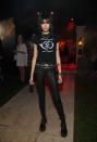 <p>We love rock and roll and this costume. Model Kaia Gerber (Cindy Crawford's daughter!) looked edgy at the 2018 Casamigos Halloween Party in Beverly Hills. </p>