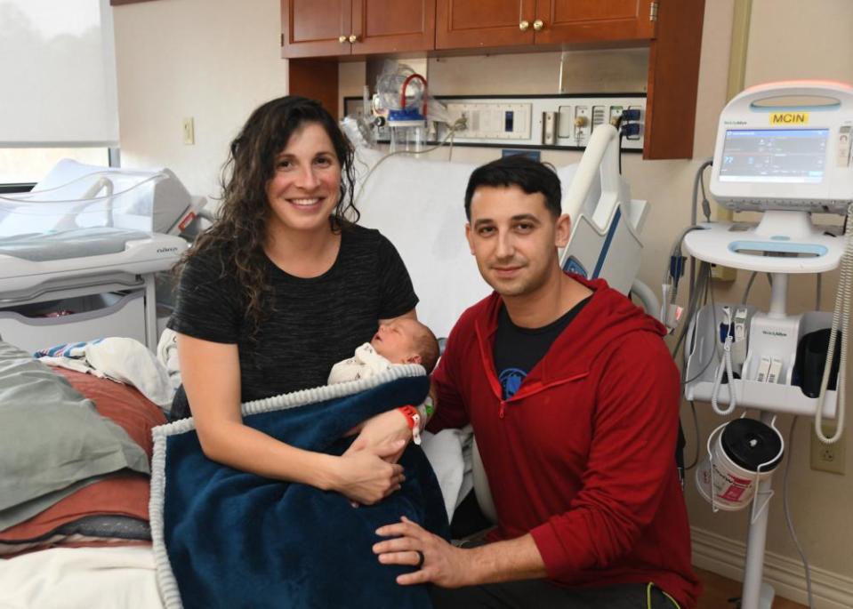 Baby Rowan was born to parents Sergeant James Kouris and Trisha Acevedo on the morning of Monday, Jan 2.