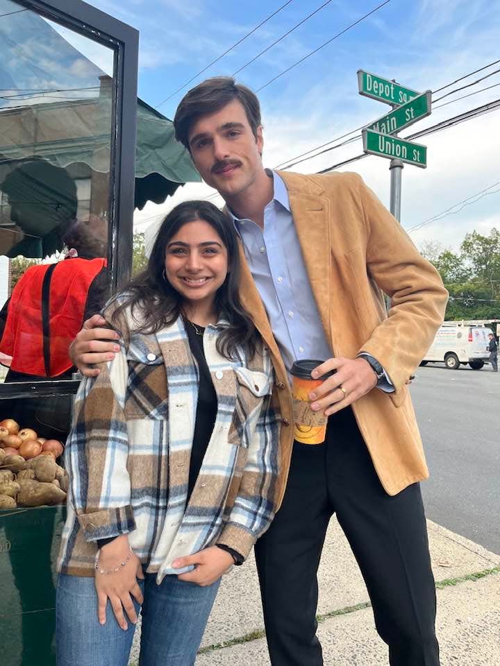 Tamana Sarwari, daughter of Noble Cafe's Owner Gina Sarawari, with Actor Jacob Elordi of "Saltburn."