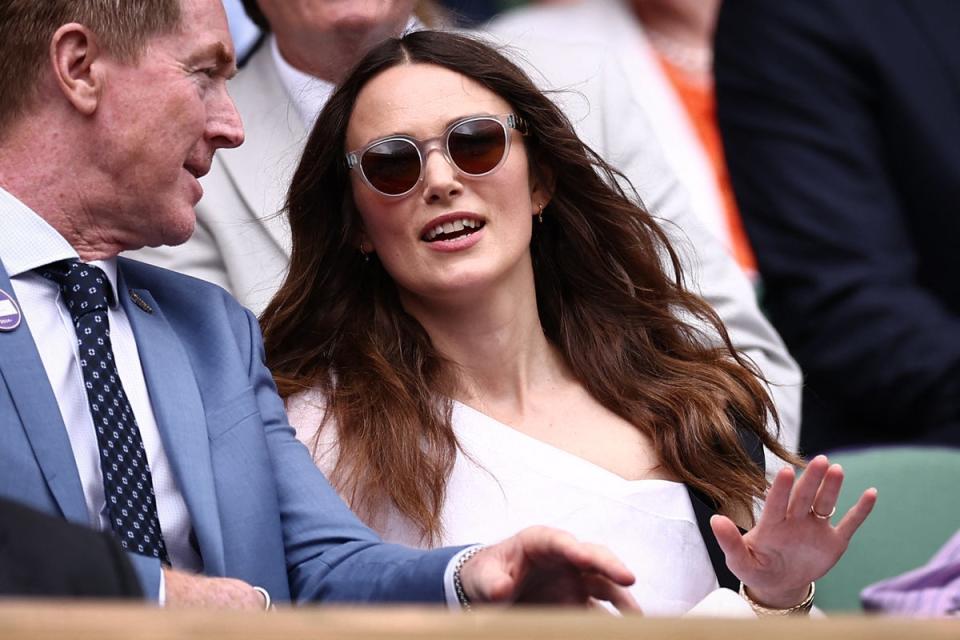 Actress Keira Knightley pictured in the Royal Box (AFP via Getty Images)
