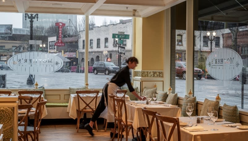 Inside Mother's Bistro in Portland, undated (Courtesy: Lisa Schroeder)