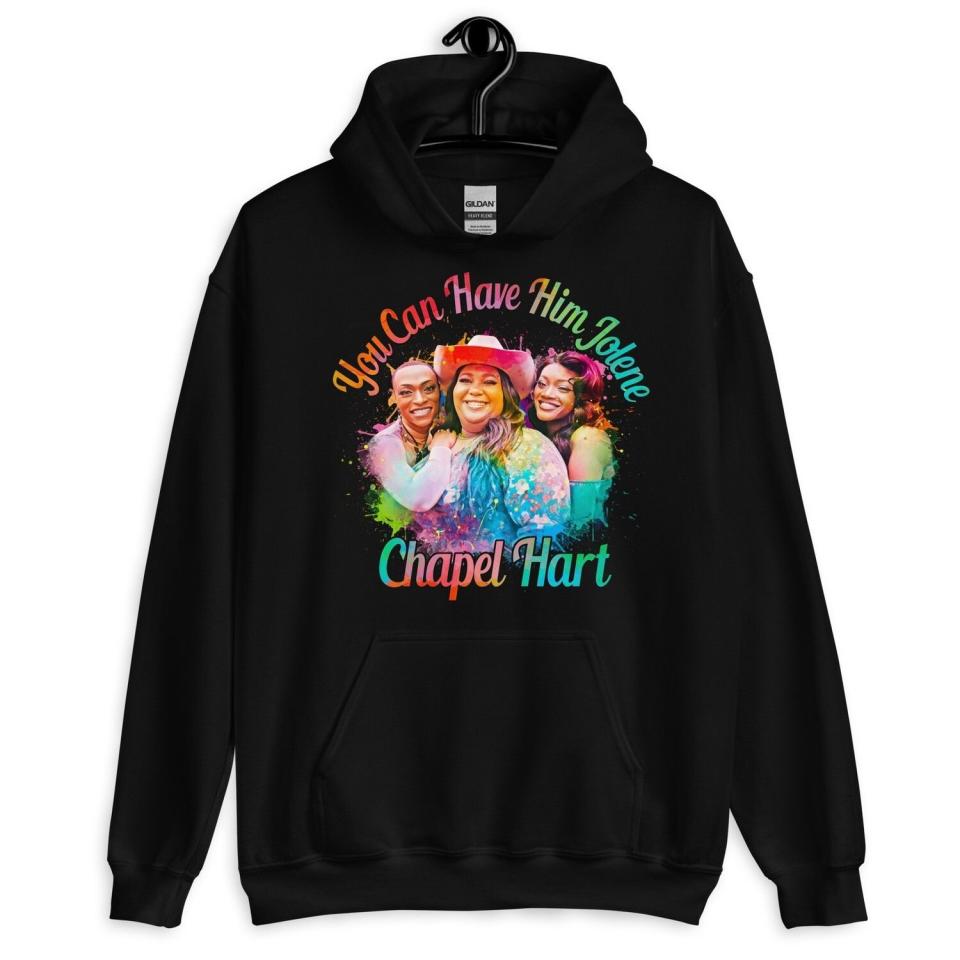 <p><a href="https://www.chapelhart.com/shop/You-Can-Have-Him-Rainbow-Hoodie-p630444752" rel="nofollow noopener" target="_blank" data-ylk="slk:Shop Now;elm:context_link;itc:0;sec:content-canvas" class="link ">Shop Now</a></p><p>Devynn’s Pick: My blanket or some kind of hoodie</p><p>chapelhart.com</p><p>$65.00</p>