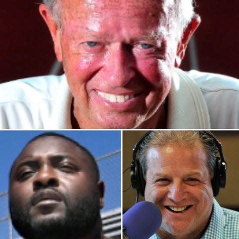 Legendary MTSU track and field coach Dean Hayes, top, Pearl-Cohn and Alabama running back Santonio Beard, lower left, longtime Nashville sports personality Mark Howard were among the local sports figures who died in 2022.