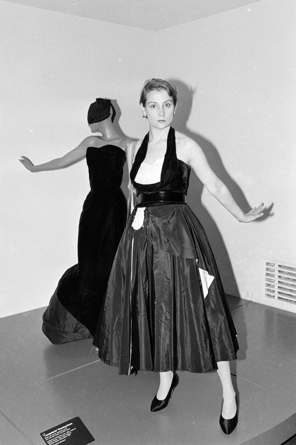 Lorna Koski at “The Genius of Charles James” exhibition reception at the Brooklyn Museum, 1982. - Credit: Dustin Pittman