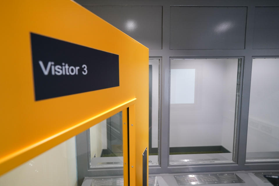 A general view of a visitation area during the official opening of HMP Fosse Way, the new Category C prison in Leicester. Picture date: Thursday June 29, 2023. (Photo by Jacob King/PA Images via Getty Images)