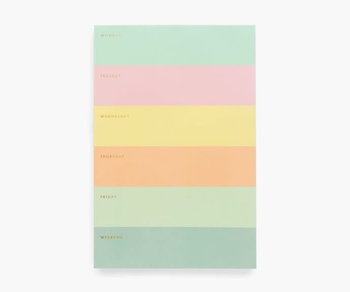 22) Weekly Color Block Notepad