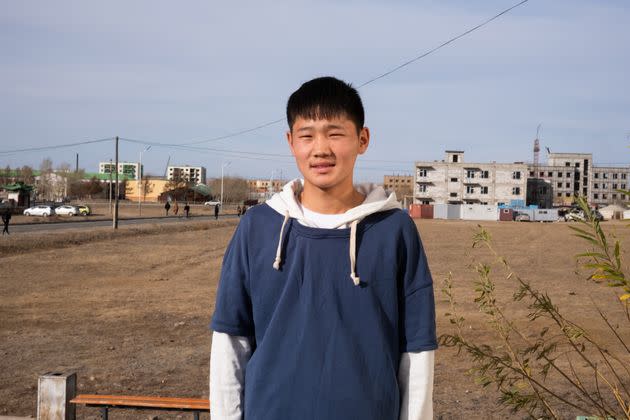 Byambadorj Enkhsaikhan, 16, lives in a dormitory in central Kharkhorin, an ancient capital of the Mongol Empire. The student has anguished over his parents' mounting difficulties cultivating herds on the steppe.