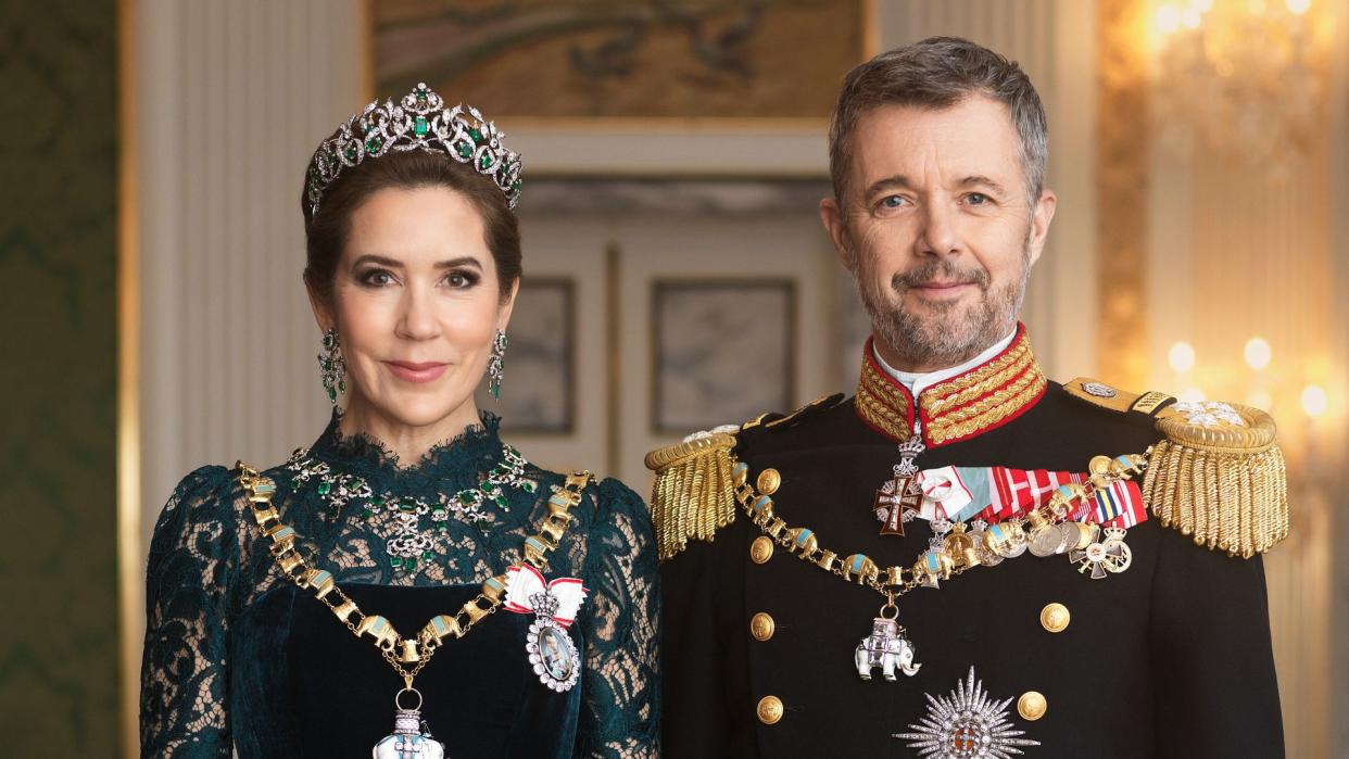 Queen Mary and King Frederik's gala portrait
