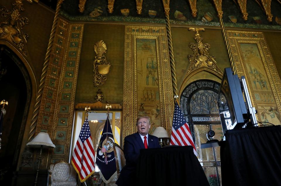 Trump at Mar-A-Lago, where Yuscil Taveras worked.