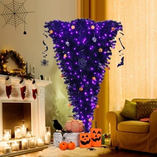 the upside down halloween tree
