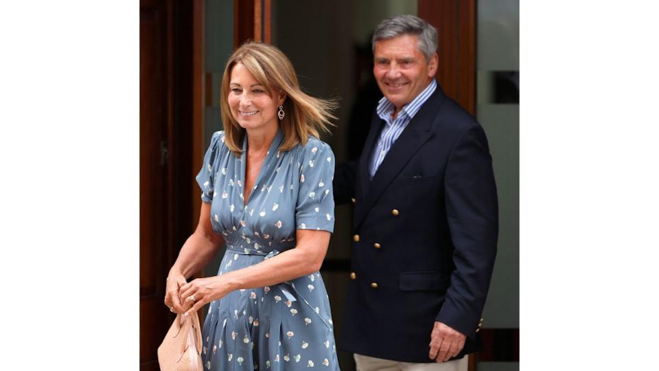 Carole Middleton and Michael Middleton were the first to visit Kate and baby George at The Lindo Wing at St Mary's Hospital on July 23, 2013 