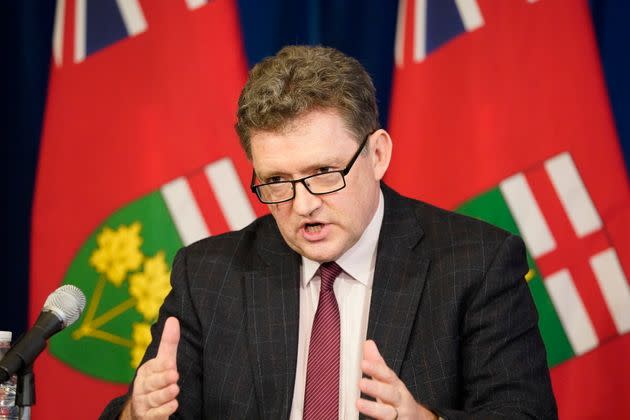Dr. Peter Donnelly, president and CEO of Public Health Ontario, speaks at a media briefing on COVID-19 provincial modelling in Toronto on April 3, 2020.