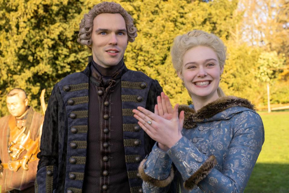 Nicholas Hoult and Elle Fanning in 'The Great' | Hulu