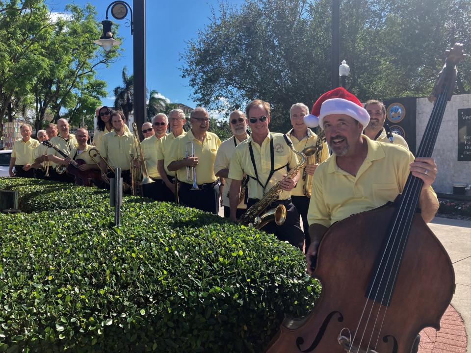 The Gulf Coast Big Band will perform a holiday concert of cool jazz starting at 2 p.m. Dec. 17, 2023, at Naples' Cambier Park Bandshell, 755 Eighth Ave S.