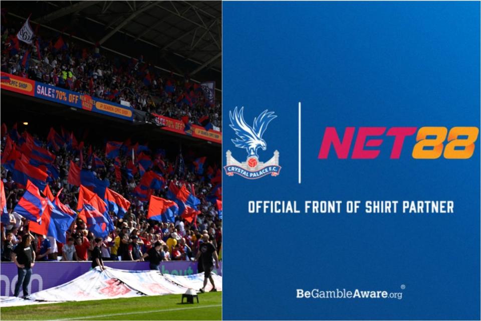 Vietnamese gambling firm NET88 are Crystal Palace’s new front-of-shirt sponsors (Various)