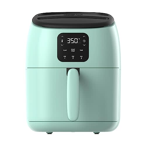 DASH Tasti-Crisp™ Electric Air Fryer Oven, 2.6 Qt., Aqua – Compact Air Fryer for Healthier Food…