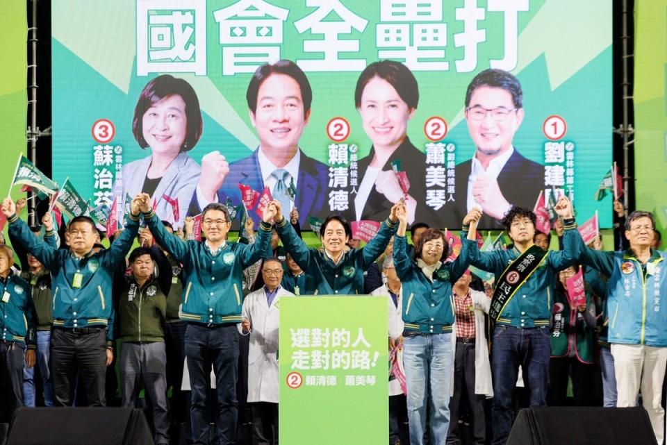 蘇治芬敗選，也讓民進黨雲林立委2席全壘打夢碎。圖為「賴蕭配」雲林選前之夜。   圖：賴清德競總提供