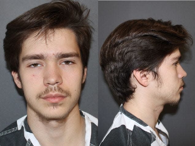 Tyler Boebert in his booking photo after his February 27 arrest.