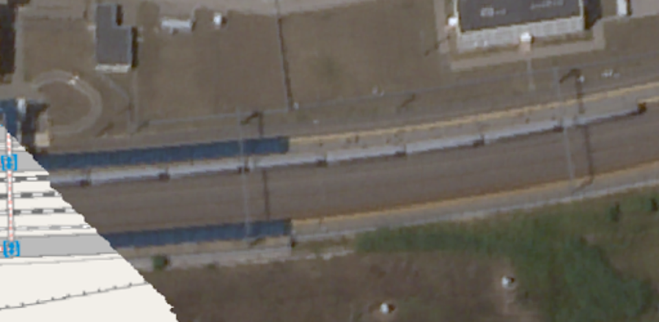Satellite images show railway rolling stock moving from Crimea to Russia as eight passenger cars are spotted at the Kerch railway station (Molfar)