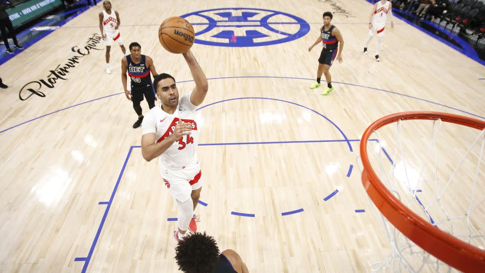 Jontay Porter, formerly of the Toronto Raptors, has been banned from the NBA for betting activity. - Brian Sevald/NBAE/Getty Images