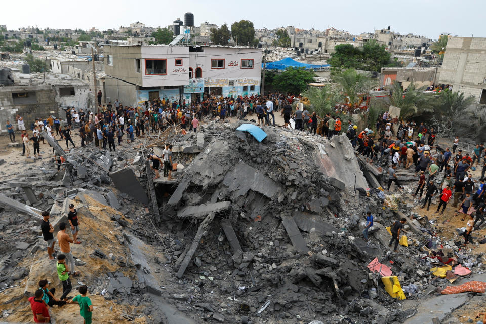 Ein zerstörtes Gebäude im Gazastreifen. (Bild: REUTERS/Ibraheem Abu Mustafa)
