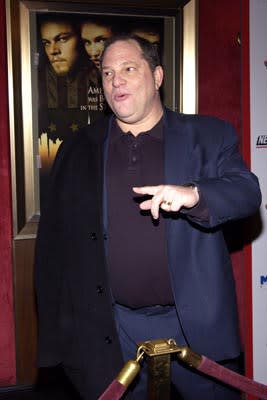 Harvey Weinstein at the New York premiere of Miramax's Gangs of New York