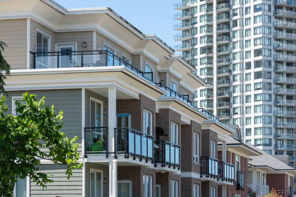 Demolition of single family homes in Greater Vancouver and building high and low rise condos.