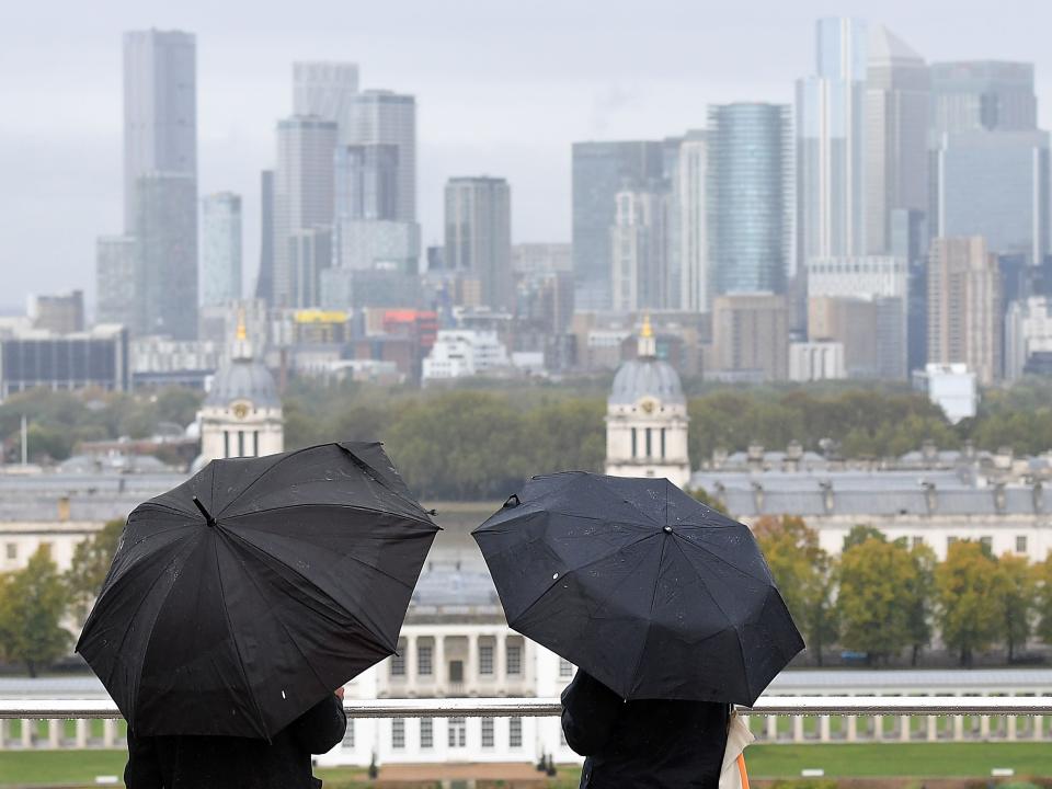 The UK is set for a blast of wintery air and autumnal showers (AFP via Getty Images)