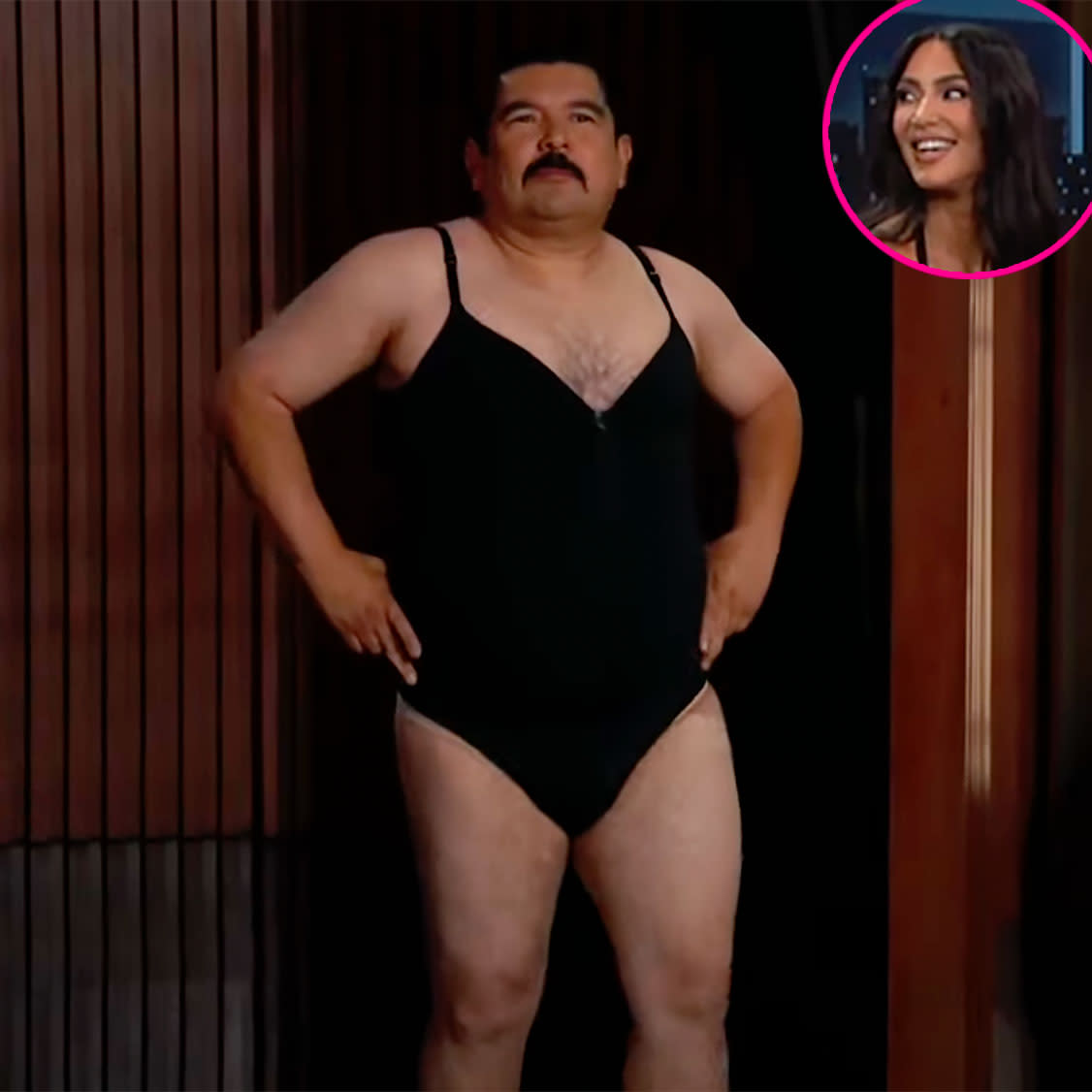 Promo Jimmy Kimmel Sidekick Guillermo Models Skims for Kim Kardashian