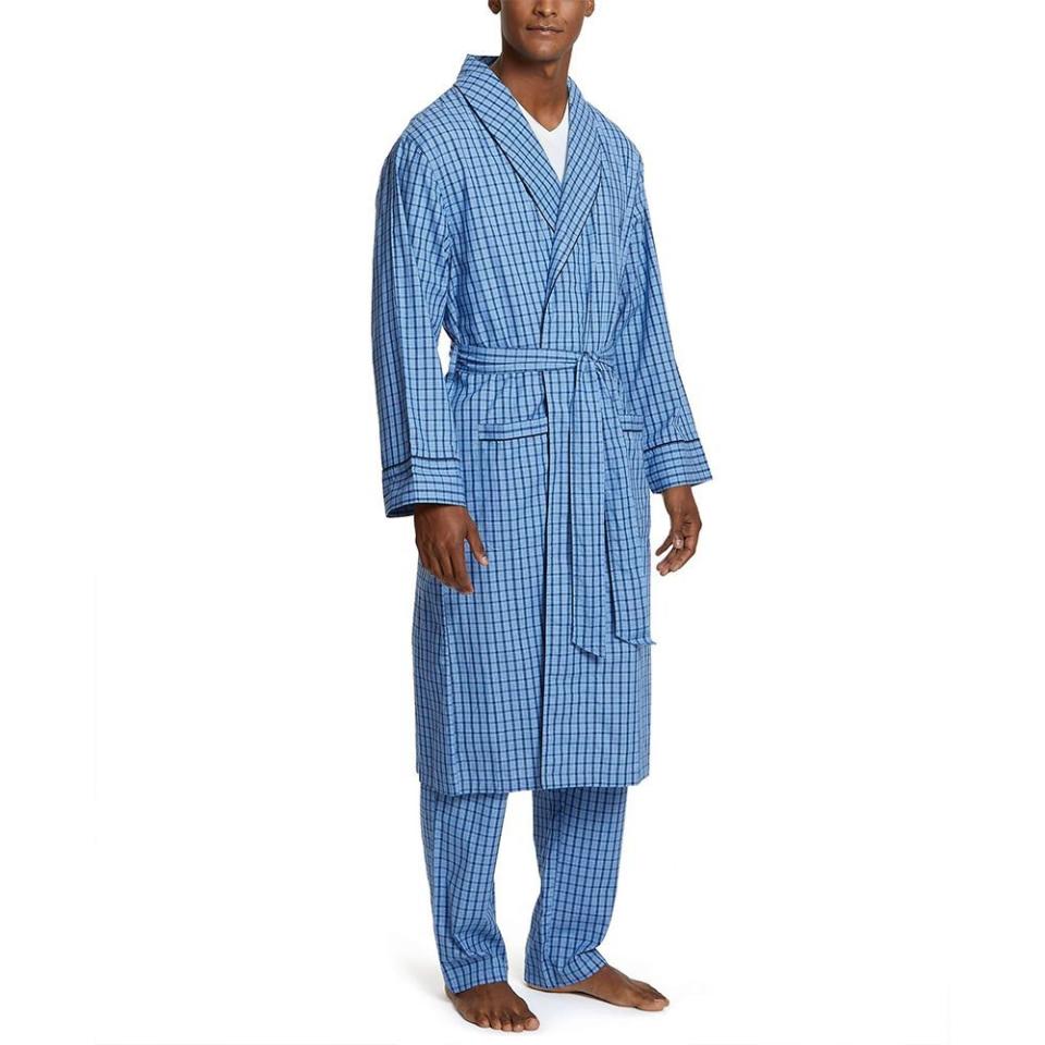 Long Sleeve Lightweight Cotton Woven Robe