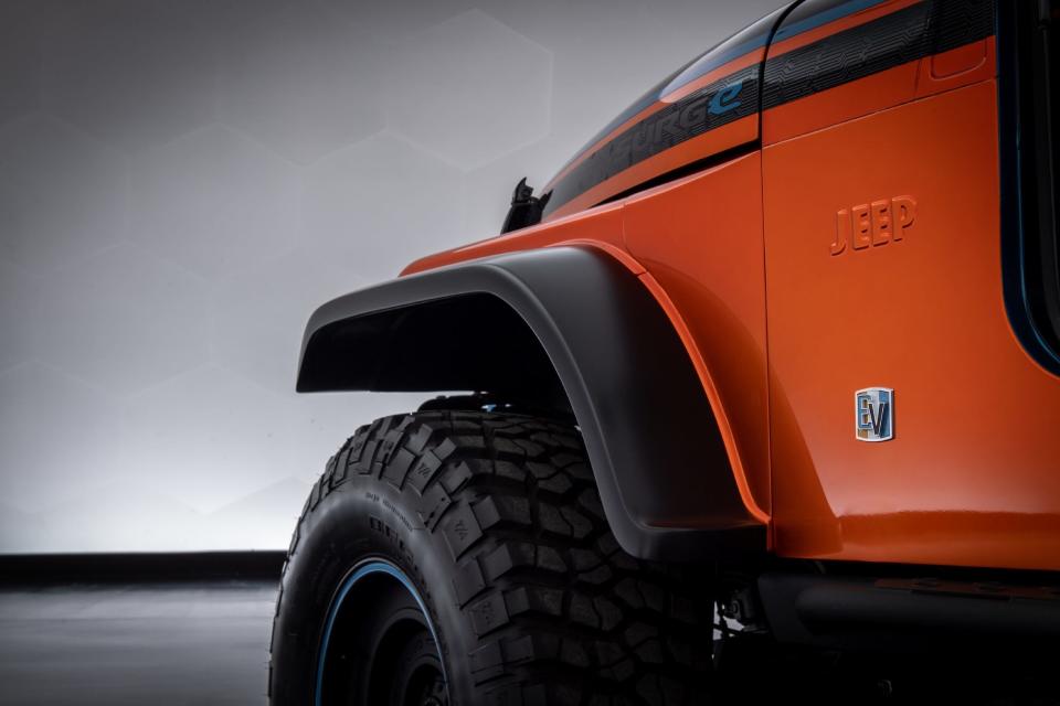 The Jeep CJ Surge electric concept.