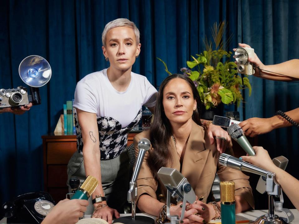 Megan Rapinoe (left) and Sue Bird have launched their own production company, "A Touch More."
