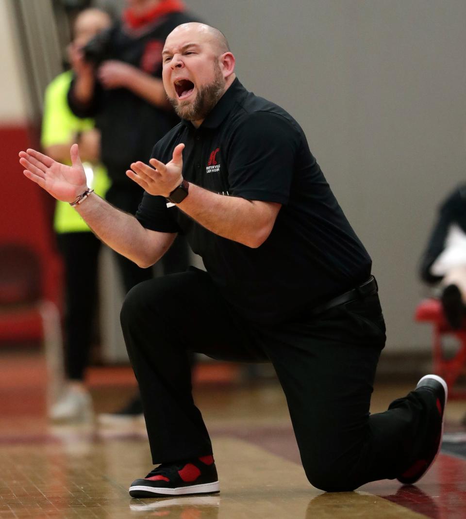 "This year we have even higher goals and higher expectations,” second-year Hortonville girls basketball coach AC Clouthier says.