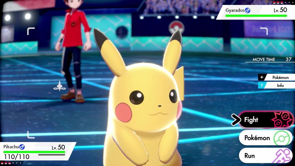 Pikachu is just one of many Pokémon you can send into battle. (Photo: Nintendo / Game Freak)