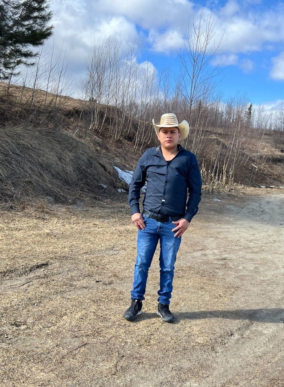 Bernardino Suchite Canan is seen on the dairy farm in Irasburg where he rose to a management position before being detained by ICE. Undated photo.