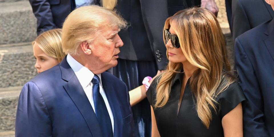 donald trump melania trump funeral