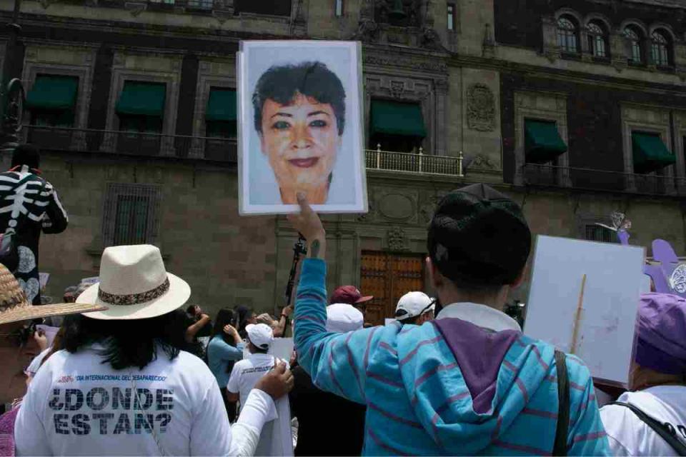 madres buscadoras en el Zócalo.