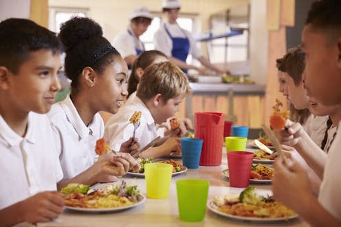   <span class="attribution"><a class="link " href="https://www.shutterstock.com/image-photo/primary-school-kids-eat-lunch-cafeteria-432895708" rel="nofollow noopener" target="_blank" data-ylk="slk:Shutterstock.;elm:context_link;itc:0;sec:content-canvas">Shutterstock.</a></span>