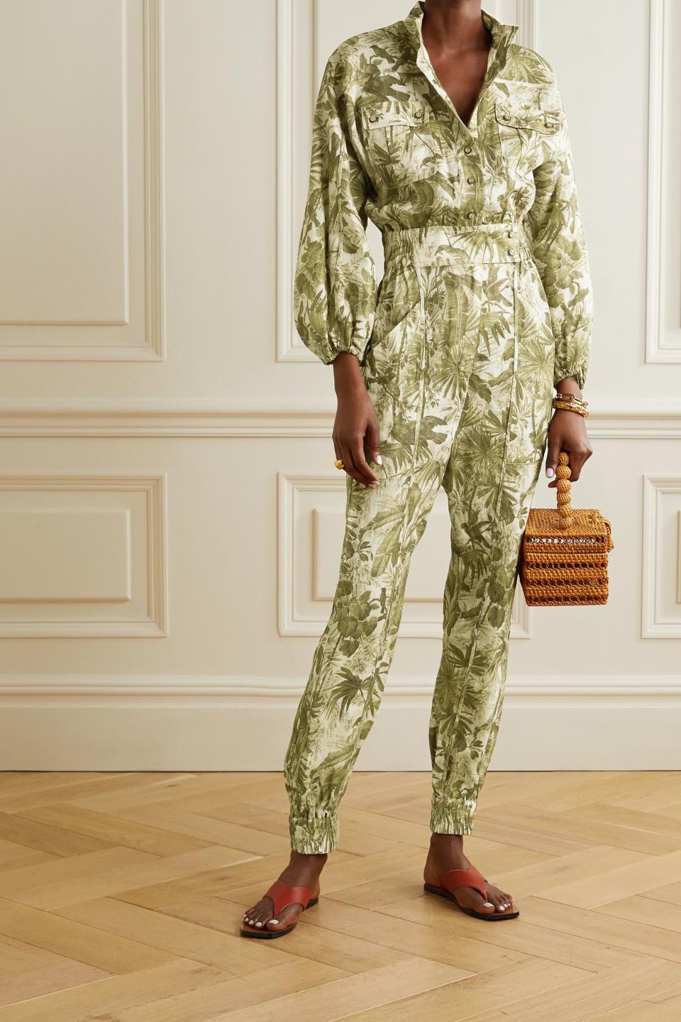 9) Brighton printed linen jumpsuit