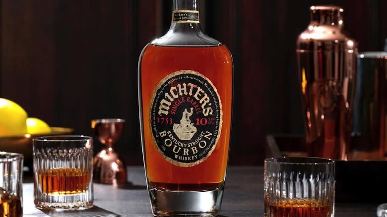 Michter's bourbon on bar