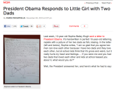 <div class="caption-credit"> Photo by: Babble</div><div class="caption-title">Girl Writes To President Obama</div>About Her Two Dads And he answers her, saying reading her letter made him proud to be her president. <br> <i>Read more of this story <a href="http://www.babble.com/babble.com/mom/president-obama-responds-to-little-girl-with-two-dads/" rel="nofollow noopener" target="_blank" data-ylk="slk:here;elm:context_link;itc:0;sec:content-canvas" class="link ">here</a></i>