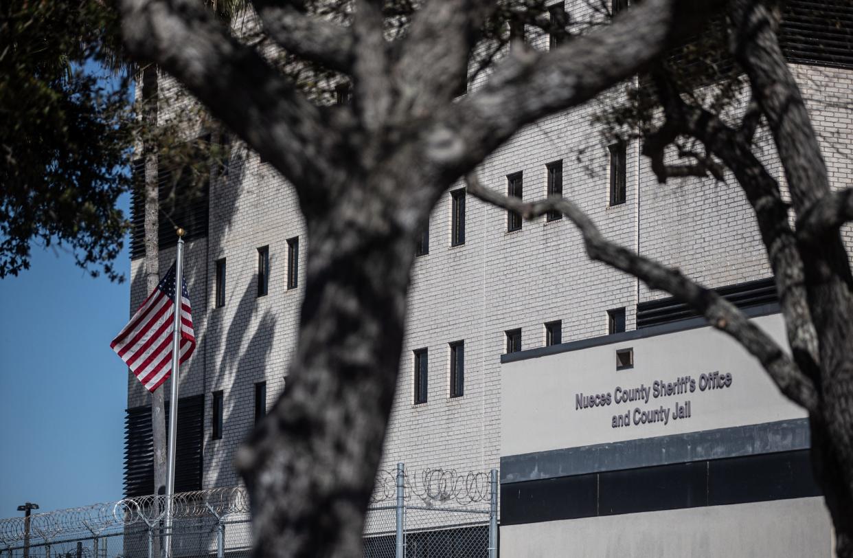 The front of Nueces County Jail on March 16, 2022, in Corpus Christi, Texas.