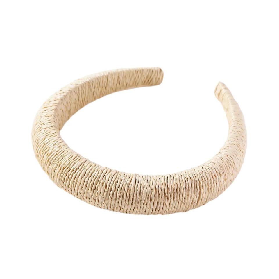 <p><a href="https://go.redirectingat.com?id=74968X1596630&url=https%3A%2F%2Fwww.anthropologie.com%2Fshop%2Fpuffy-raffia-wrapped-headband&sref=https%3A%2F%2F" rel="nofollow noopener" target="_blank" data-ylk="slk:Shop Now;elm:context_link;itc:0;sec:content-canvas" class="link ">Shop Now</a></p><p>Puffy Raffia-Wrapped Headband </p><p>anthropologie.com</p><p>$16.95</p>