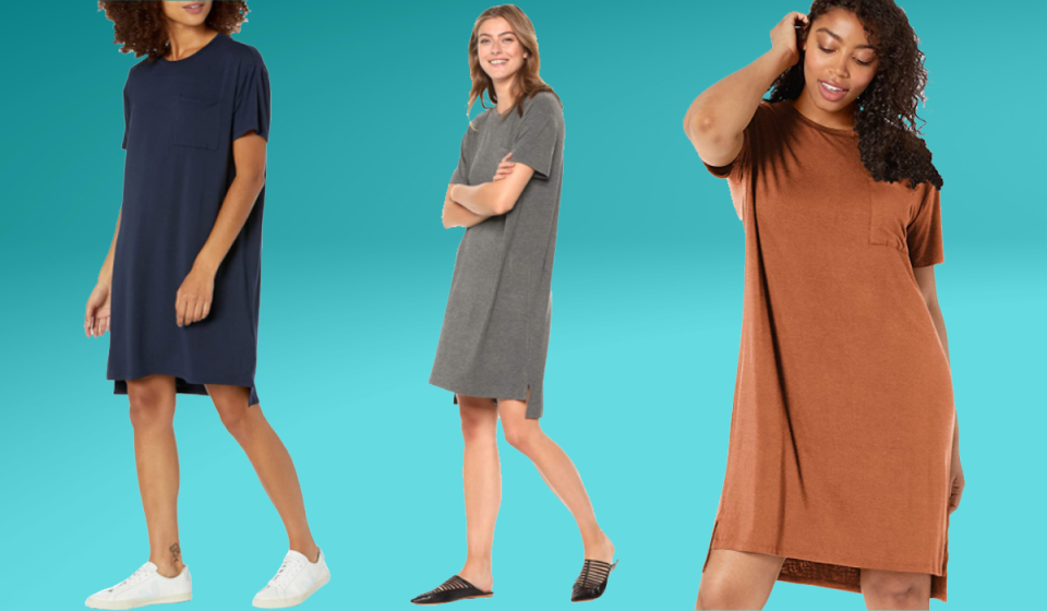 Work this effortlessly chic T-dress look day to night! (Photo: Amazon)