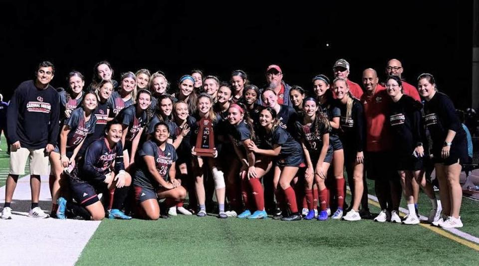 The Cardinal Gibbons girls’ soccer team won its seventh consecutive district title and 15th overall