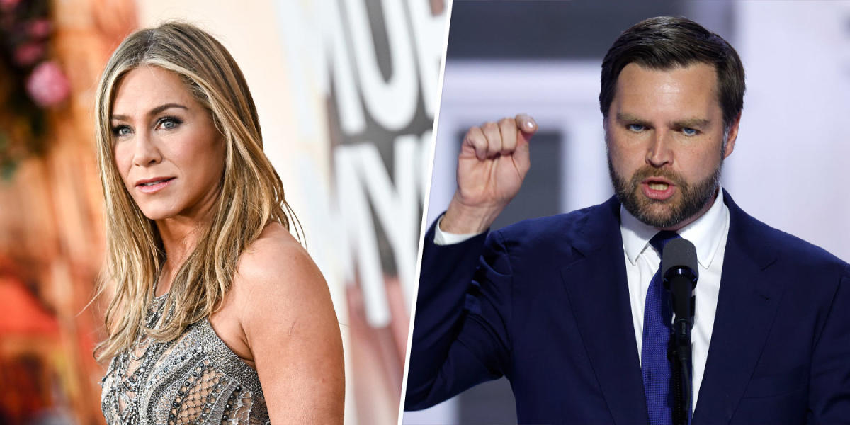 Jennifer Aniston condemns JD Vance’s ‘childless cat lady’ comments