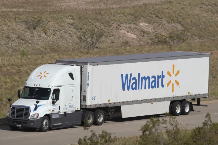 Walmart is being accused of discriminating against female truck drivers.  (Photo by George Frey/Getty Images)