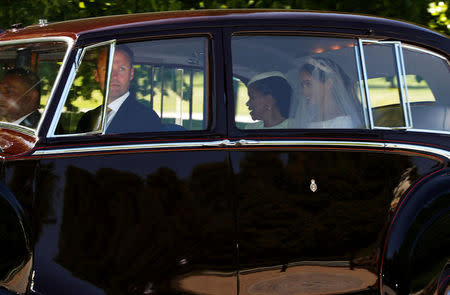 Meghan Markle with her mother Doria Ragland departs for her wedding to Britain's Prince Harry, in Taplow, Britain, May 19, 2018. REUTERS/Darren Staples