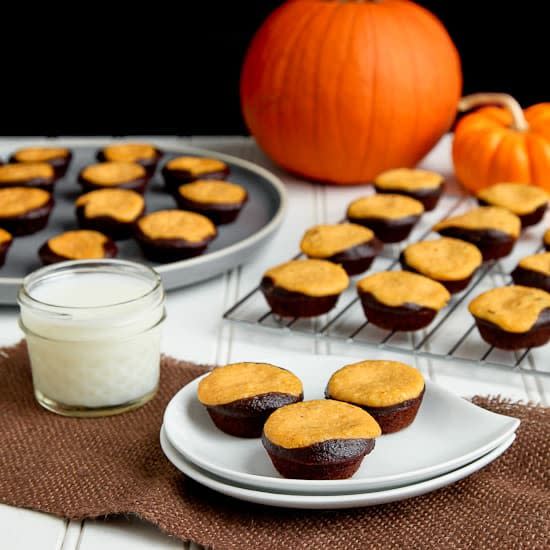 Pumpkin Cheesecake Brownie Bites